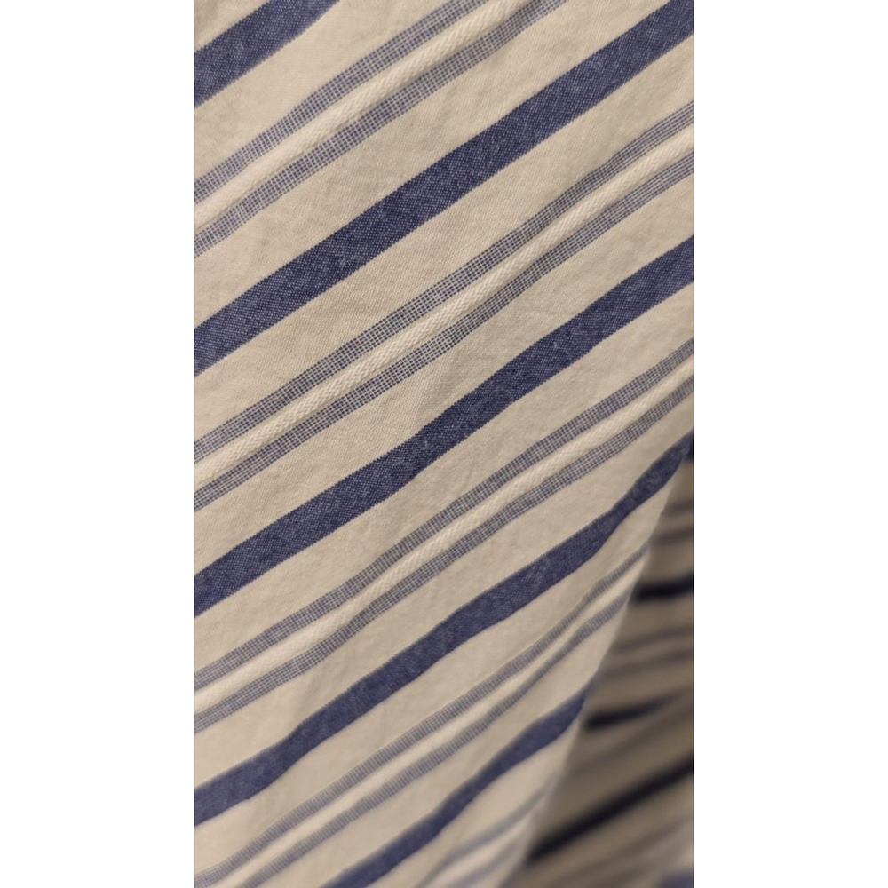 Women's MARLE White & Blue Stripe Knot Front Midi Dress M - Picture 9 of 15